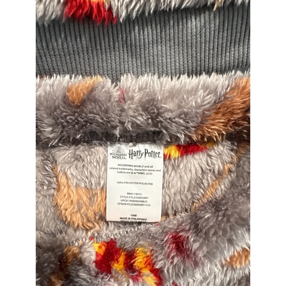 Harry Potter Wizarding World Toddler Gray Fleece Pajama Set 18M FL2326050RY